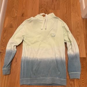 Ivory ella blue and green hoodie